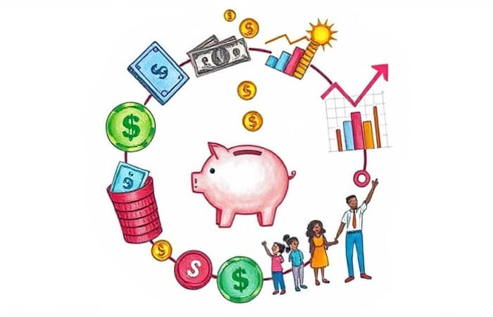El Círculo Virtuoso del Dinero: Gasta, Ahorra, Invierte